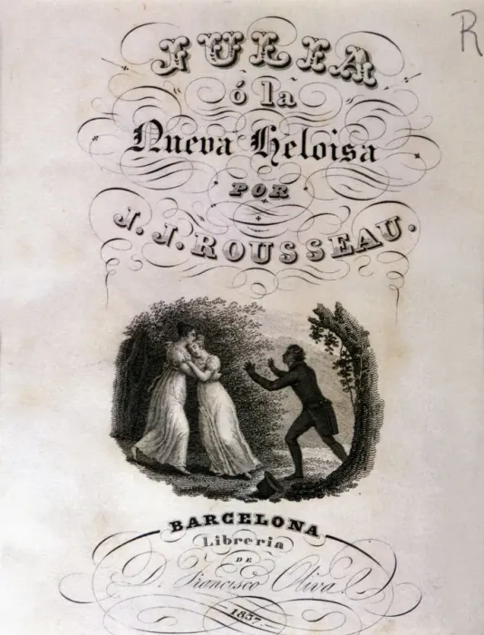 Framed Print : Cover of Julia or the New Heloise by Rousseau published in 1857