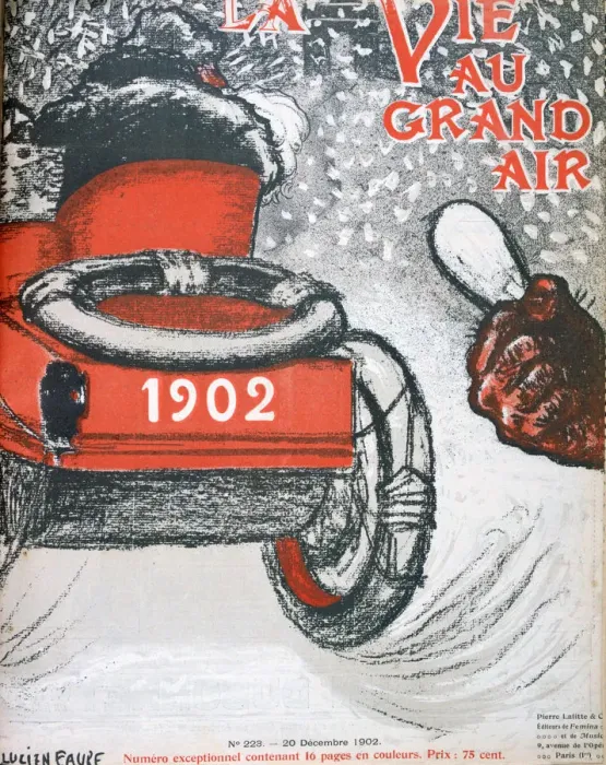 Framed Print : Front cover of La Vie au Grand Air, 20 December 1902. Artist: Lucien Faure Framed Print : Front cover of La Vie au Grand Air, 20 December 1902. Artist: Lucien Faure