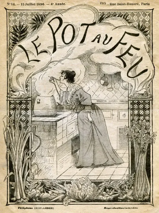 Framed Print : Front cover of Le Pot au Feu, 15th July 1896 Framed Print : Front cover of Le Pot au Feu, 15th July 1896