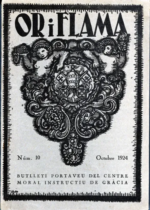 Framed Print : Cover of the magazine Or i Flama, number 10, October 1924, published in Barcelona Framed Print : Cover of the magazine Or i Flama, number 10, October 1924, published in Barcelona