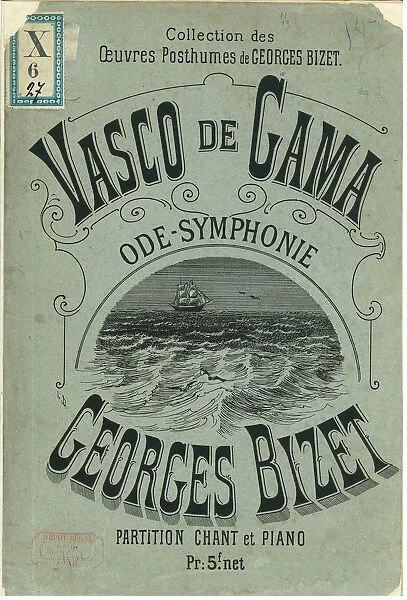 Cover of the ode-symphony Vasco de Gama by Georges Bizet, 1880