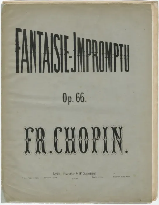 Framed Print : Cover page of the German edition of the Fantaisie-Impromptu, Op. 66, ca 1856 Framed Print : Cover page of the German edition of the Fantaisie-Impromptu, Op. 66, ca 1856