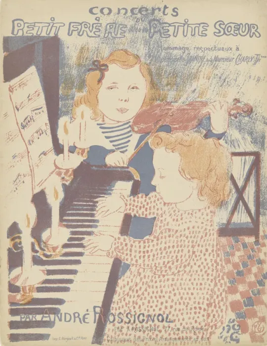 Framed Print : Cover of the score of Mazurka sentimentale by Andre Rossignol, 1903