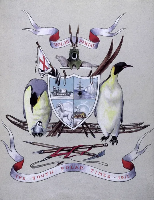 Framed Print : The cover of The South Polar Times, 1911. Creator: Unknown Framed Print : The cover of The South Polar Times, 1911. Creator: Unknown