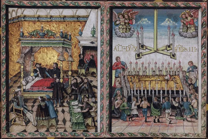 Framed Print : Cover of The Testament of Alfonso d'Este, third Duke of Ferrara, 1534. Creator: Anonymous. Cover of The Testament of Alfonso d'Este, third Duke of Ferrara, 1534 Framed Print : Cover of The Testament of Alfonso d'Este, third Duke of Ferrara, 1534. Creator: Anonymous. Cover of The Testament of Alfonso d'Este, third Duke of Ferrara, 1534
