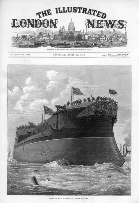 Framed Print : The cover of 'The Illustrated London News', 17th April 1875. Creator: Josiah Robert Wells Framed Print : The cover of 'The Illustrated London News', 17th April 1875. Creator: Josiah Robert Wells