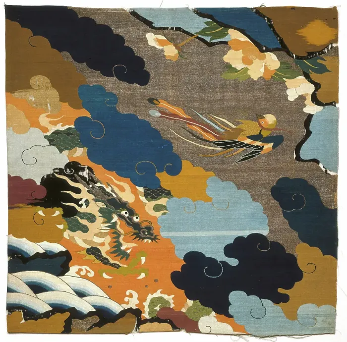 Framed Print : Cover Used In Buddhist Temple Sanctuary, Fragment(?) (Uchishiki), mid-18th century. Creator: Unknown Framed Print : Cover Used In Buddhist Temple Sanctuary, Fragment(?) (Uchishiki), mid-18th century. Creator: Unknown