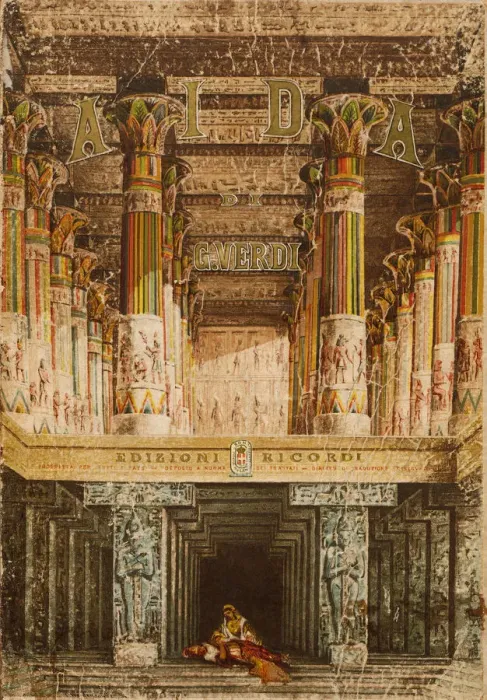 Framed Print : Cover of the vocal score of opera Aida by Giuseppe Verdi, ca 1872 Framed Print : Cover of the vocal score of opera Aida by Giuseppe Verdi, ca 1872