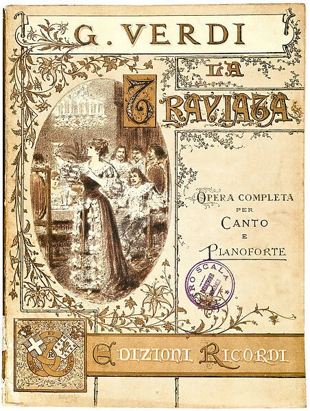 Cover of the vocal score of opera La Traviata by Giuseppe Verdi, 1853