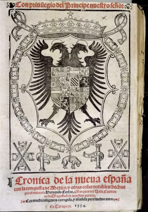 Framed Print : Cover of the work Cronica de la Nueva Espana (Chronicle of New Spain) Framed Print : Cover of the work Cronica de la Nueva Espana (Chronicle of New Spain)