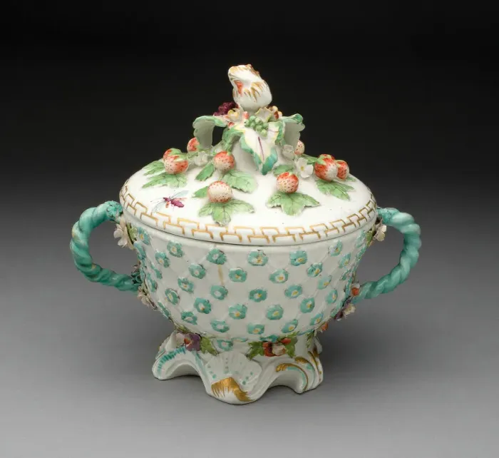 Framed Print : Covered Bowl, Chelsea, 1750 / 60. Creator: Chelsea Porcelain Manufactory Framed Print : Covered Bowl, Chelsea, 1750 / 60. Creator: Chelsea Porcelain Manufactory