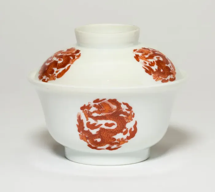 Framed Print : Covered Bowl with Dragon Medallions, Qing dynasty (1644-1911), late 18th / 19th century Framed Print : Covered Bowl with Dragon Medallions, Qing dynasty (1644-1911), late 18th / 19th century