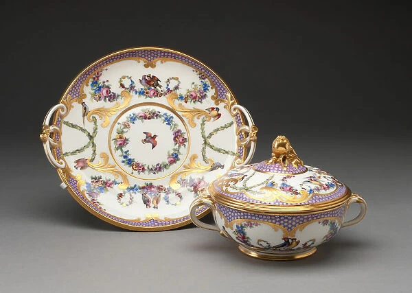 Covered Bowl and Stand (Ecuelle), Sevres, 1779