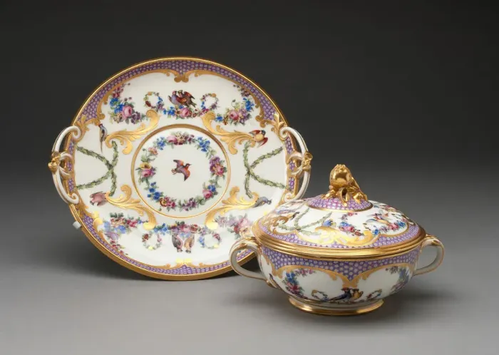 Framed Print : Covered Bowl and Stand (Ecuelle), Sevres, 1779 Framed Print : Covered Bowl and Stand (Ecuelle), Sevres, 1779