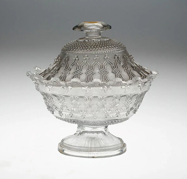 Covered Bowl and Stand, France, c. 1830  /  60. Creator: Baccarat Glasshouse