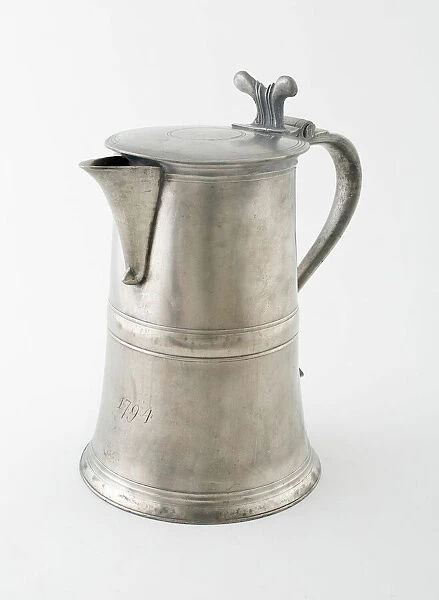 Covered Communion Flagon with Spout, Glasgow, c. 1787. Creator: Stephen Maxwell