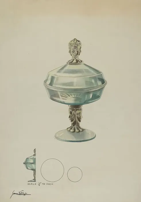 Framed Print : Covered Compote, c. 1936. Creator: James Vail Framed Print : Covered Compote, c. 1936. Creator: James Vail