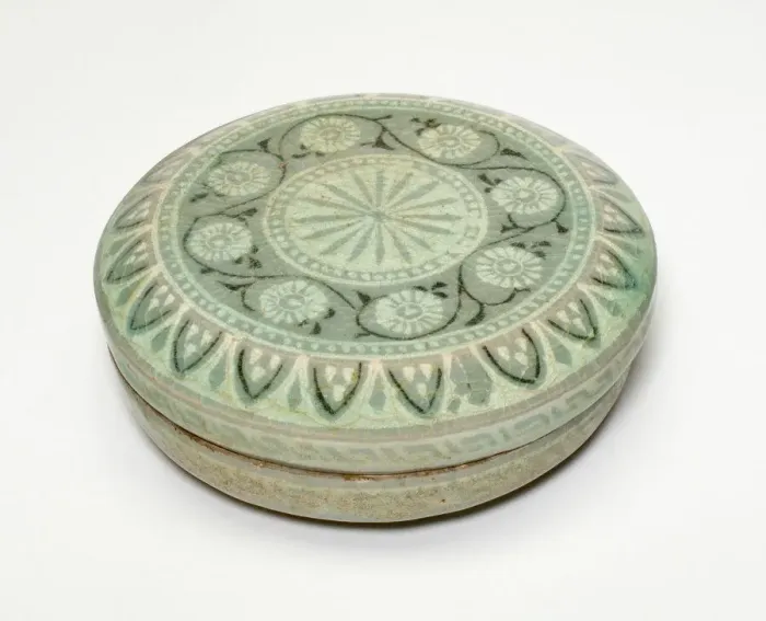 Framed Print : Covered Cosmetic Box with Chrysanthemum Flower Heads, Korea, Goryeo dynasty Framed Print : Covered Cosmetic Box with Chrysanthemum Flower Heads, Korea, Goryeo dynasty