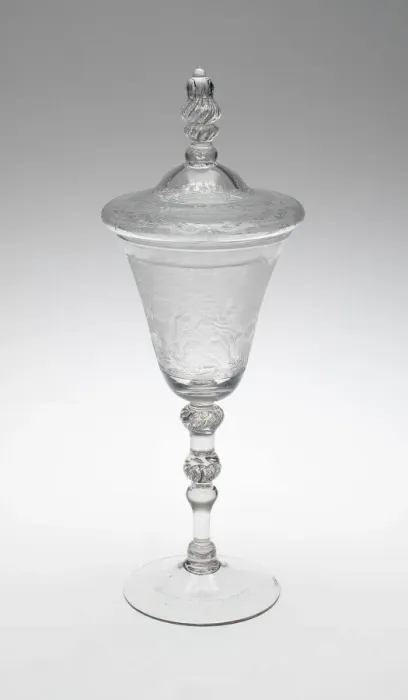 Framed Print : Covered Goblet with Goddess Diana Bathing, England, 1752. Creator: Jacob Sang Framed Print : Covered Goblet with Goddess Diana Bathing, England, 1752. Creator: Jacob Sang