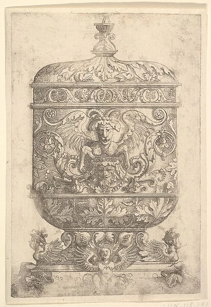 Covered Goblet with Grotesques on a White Background. n. d. Creator: Albrecht Altdorfer