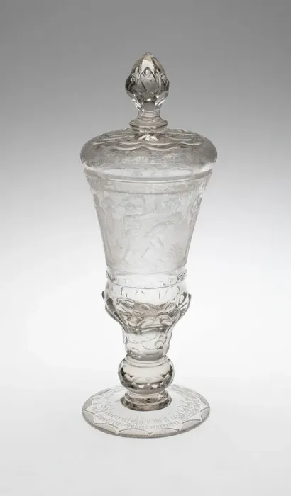 Framed Print : Covered Goblet (Pokal) with Musicians, Silesia, 1730 / 40. Creator: Unknown Framed Print : Covered Goblet (Pokal) with Musicians, Silesia, 1730 / 40. Creator: Unknown