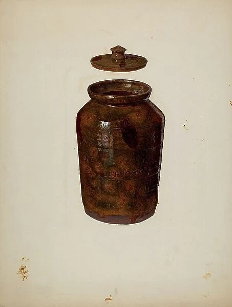 Covered Jar, c. 1940. Creator: John Collins