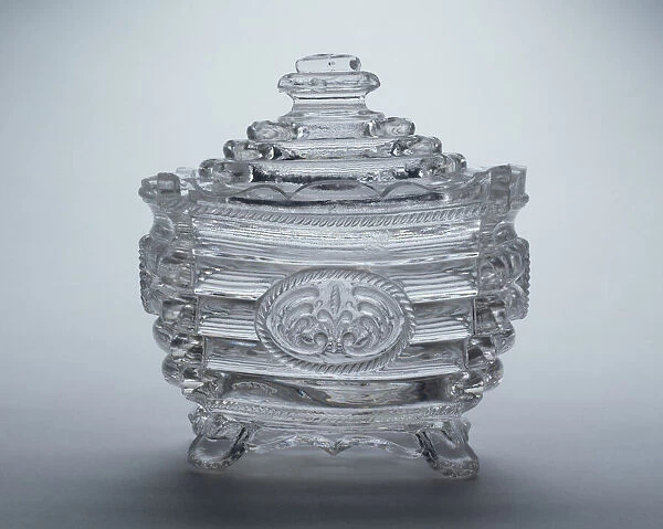 Covered Sugar Bowl, 1820  /  30. Creator: New England Glass Company