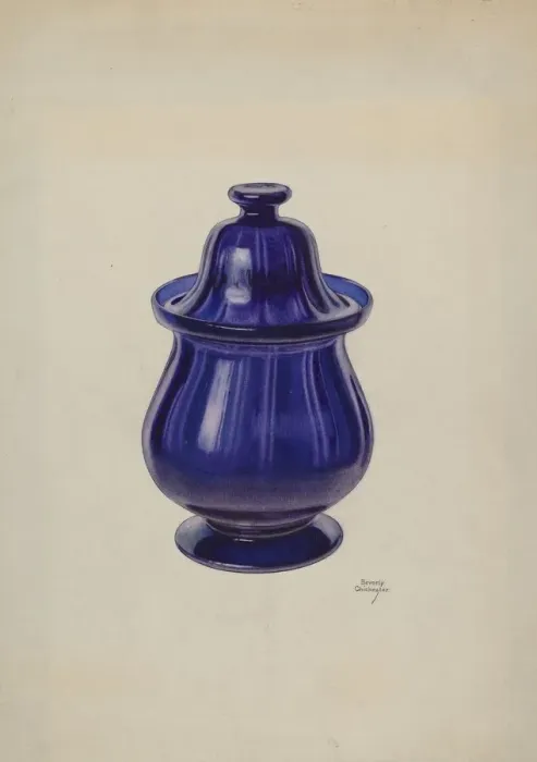 Framed Print : Covered Sugar Bowl, c. 1940. Creator: Beverly Chichester Framed Print : Covered Sugar Bowl, c. 1940. Creator: Beverly Chichester
