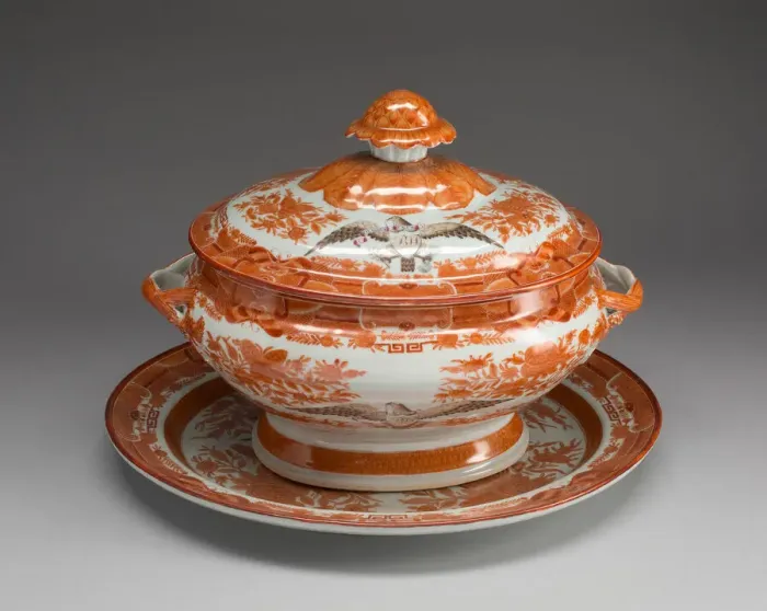 Framed Print : Covered Tureen and Platter, 1800 / 15. Creator: Unknown Framed Print : Covered Tureen and Platter, 1800 / 15. Creator: Unknown