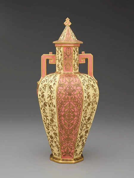 Covered Vase, England, 1884. Creator: Crown Derby