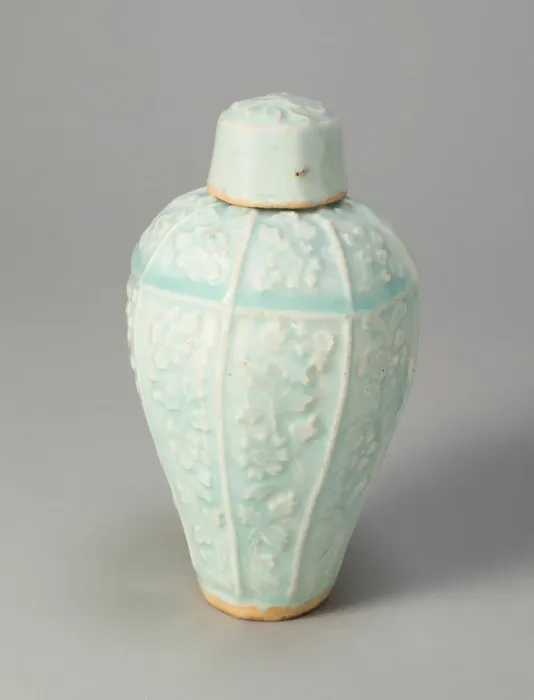 Framed Print : Covered Vase with Floral Scrolls, Song dynasty (960-1279). Creator: Unknown Framed Print : Covered Vase with Floral Scrolls, Song dynasty (960-1279). Creator: Unknown