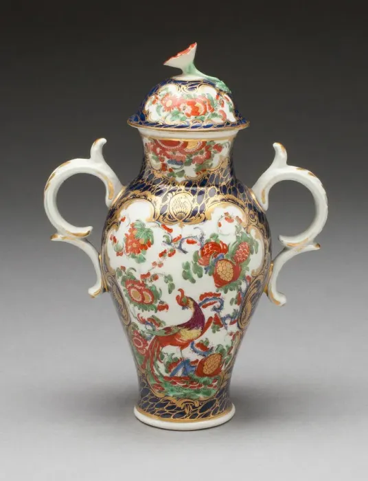 Framed Print : Covered Vase, Worcester, c. 1770. Creator: Royal Worcester Framed Print : Covered Vase, Worcester, c. 1770. Creator: Royal Worcester