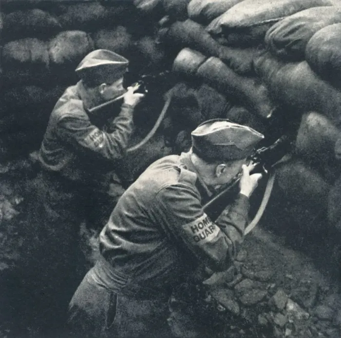 Framed Print : Covering the road block, 1941. Artist: Cecil Beaton Framed Print : Covering the road block, 1941. Artist: Cecil Beaton