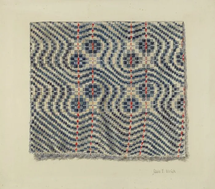 Framed Print : Coverlet, 1935 / 1942. Creator: Alois E. Ulrich Framed Print : Coverlet, 1935 / 1942. Creator: Alois E. Ulrich