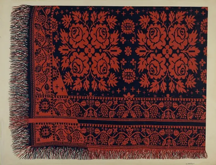Framed Print : Coverlet, 1935 / 1942. Creator: Edward White Framed Print : Coverlet, 1935 / 1942. Creator: Edward White