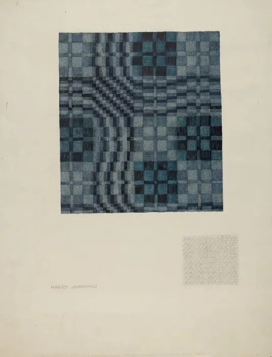 Framed Print : Coverlet, 1935 / 1942. Creator: Harry Jennings Framed Print : Coverlet, 1935 / 1942. Creator: Harry Jennings