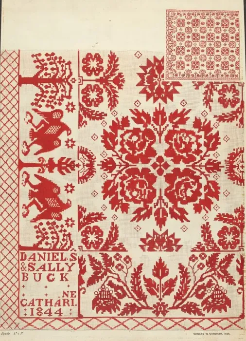 Framed Print : Coverlet, 1935 / 1942. Creator: Howard H. Sherman Framed Print : Coverlet, 1935 / 1942. Creator: Howard H. Sherman