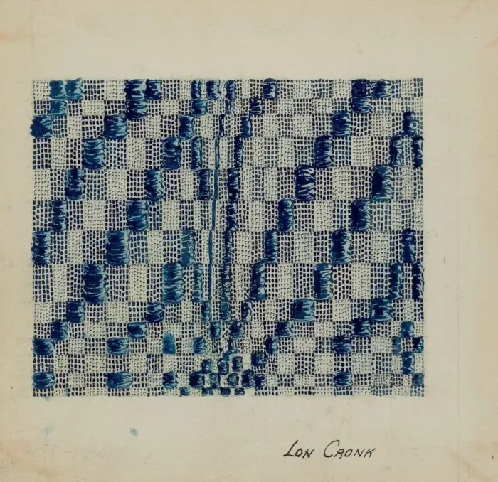 Framed Print : Coverlet, 1935 / 1942. Creator: Lon Cronk Framed Print : Coverlet, 1935 / 1942. Creator: Lon Cronk