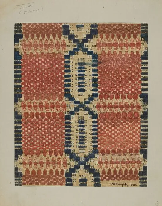 Framed Print : Coverlet, 1935 / 1942. Creator: Willoughby Ions Framed Print : Coverlet, 1935 / 1942. Creator: Willoughby Ions