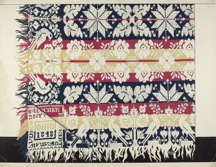 Framed Print : Coverlet, 1937. Creator: Ralph Atkinson Framed Print : Coverlet, 1937. Creator: Ralph Atkinson