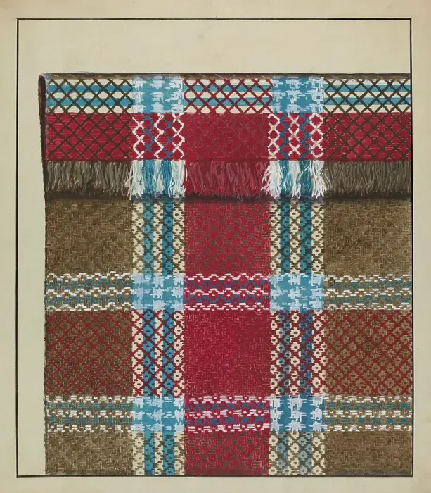 Framed Print : Coverlet (Blanket), c. 1936. Creator: Ralph Atkinson Framed Print : Coverlet (Blanket), c. 1936. Creator: Ralph Atkinson