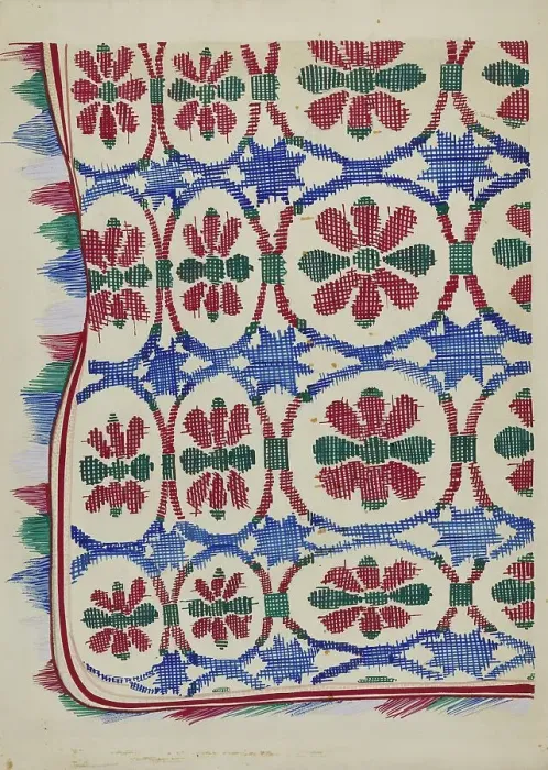 Framed Print : Coverlet, c. 1936. Creator: Cornelius Frazier Framed Print : Coverlet, c. 1936. Creator: Cornelius Frazier