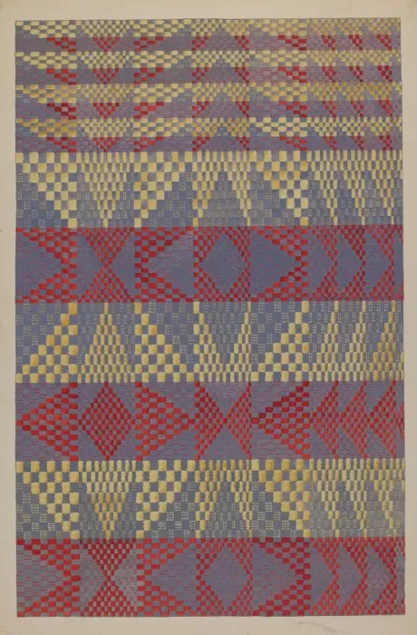 Framed Print : Coverlet, c. 1936. Creator: Dorothy Posten Framed Print : Coverlet, c. 1936. Creator: Dorothy Posten