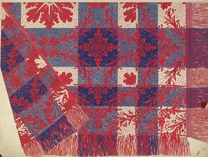 Framed Print : Coverlet, c. 1936. Creator: Edward White Framed Print : Coverlet, c. 1936. Creator: Edward White
