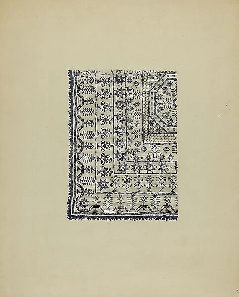 Coverlet, c. 1936. Creator: Jules Lefevere