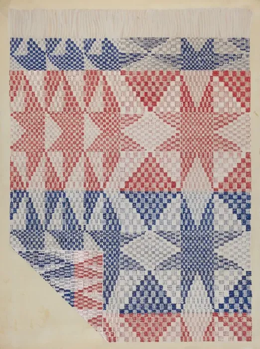Framed Print : Coverlet, c. 1936. Creator: Katherine Hastings Framed Print : Coverlet, c. 1936. Creator: Katherine Hastings