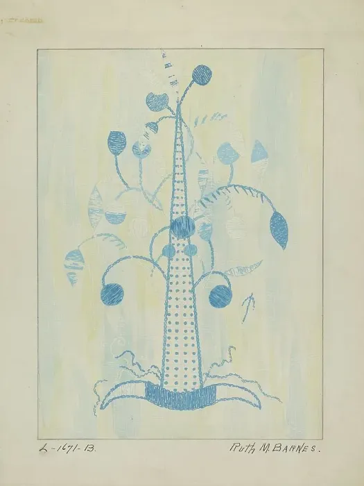 Framed Print : Coverlet, c. 1936. Creator: Ruth M. Barnes Framed Print : Coverlet, c. 1936. Creator: Ruth M. Barnes
