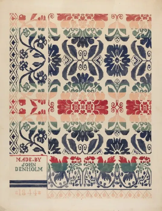 Framed Print : Coverlet, c. 1937. Creator: Dorothy Posten Framed Print : Coverlet, c. 1937. Creator: Dorothy Posten