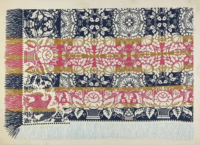 Framed Print : Coverlet, c. 1937. Creator: Edward White Framed Print : Coverlet, c. 1937. Creator: Edward White