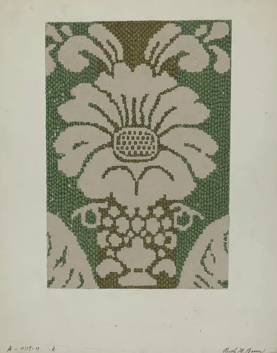 Framed Print : Coverlet, c. 1937. Creator: Ruth M. Barnes Framed Print : Coverlet, c. 1937. Creator: Ruth M. Barnes